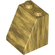 Lego kostka (kostička) 2x2x2 sklon (šikmá) 65°, zlatá (6019252)